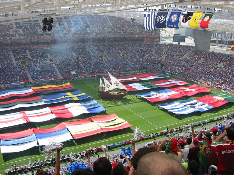 La cerimonia d'apertura di Euro 2004.