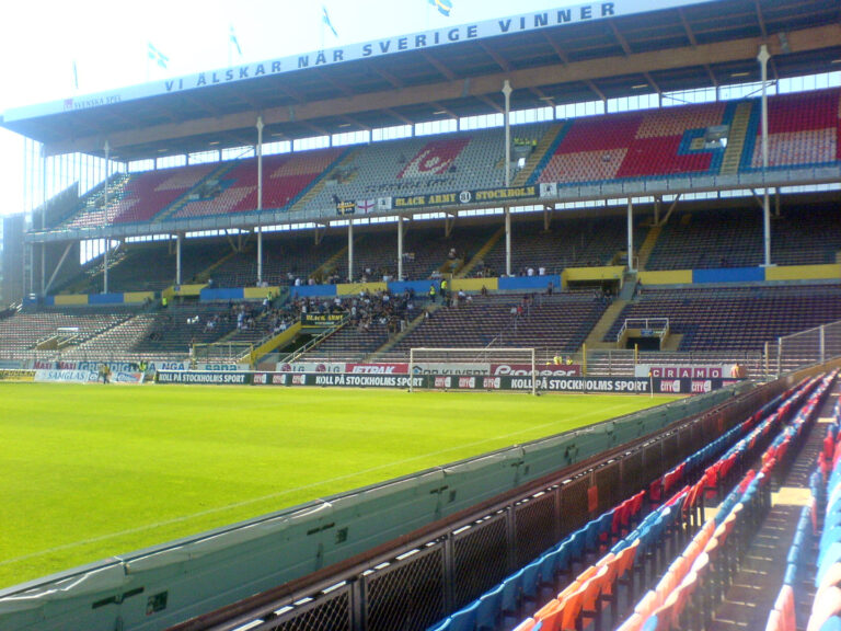 Il vecchio Råsunda Stadium di Stoccolma, sede di Euro 1992