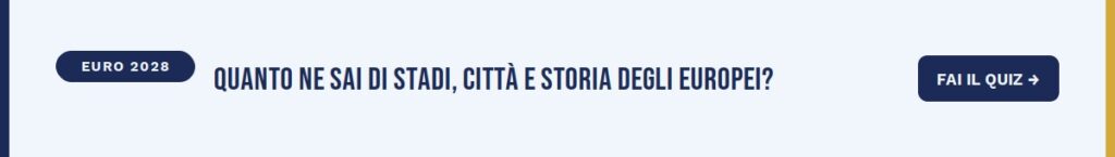 Scopri il Quiz Euro 2028 con domande su storia, stadi, città dei prossimi Europei di calcio