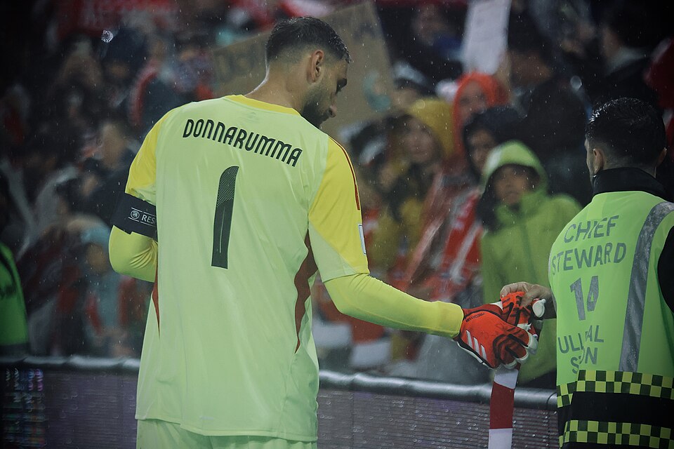 Gianluigi Donnarumma con la maglia dell'Italia