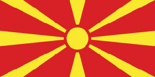 Bandiera Macedonia del Nord